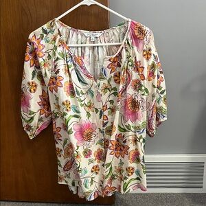 Liverpool Los Angeles Floral Print Women's Top